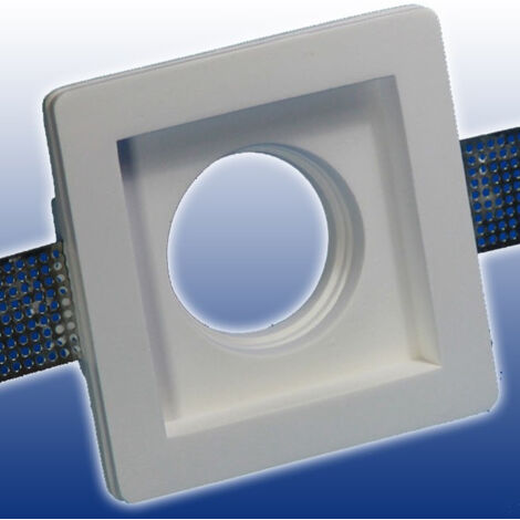 TRADE SHOP - Porta Faretto Fisso In Gesso Ad Incasso Per Lampadine Gu10 Led Quadrato 10x10 Cm -