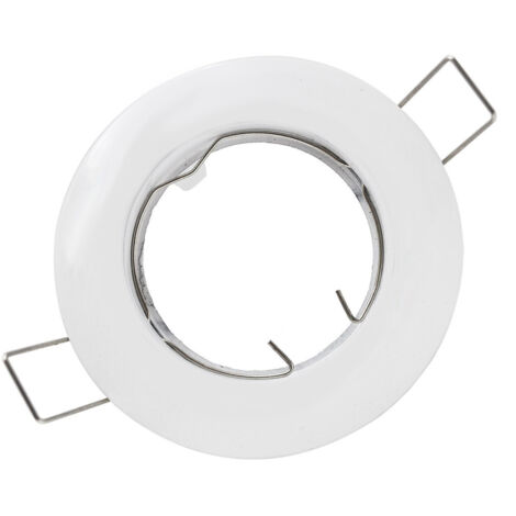TRADE SHOP - Porta Faretto Portafaretto Fisso Incasso Lampadine Lampada Led Gu10 Bianco 60mm -