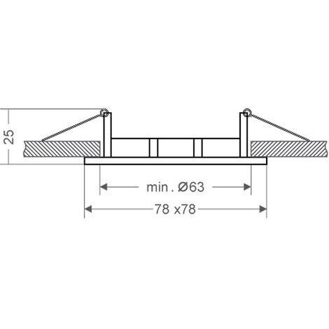 TRADE SHOP - Porta Faretto Portafaretto Quadrato Incasso Acciaio Lampada Led Gu10 -