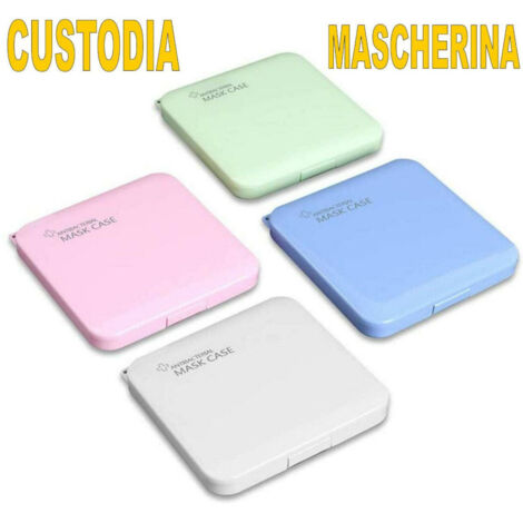 Trade Shop - Porta Mascherina Mascherine Custodia Cover Organizer Portatile Box Tascabile -