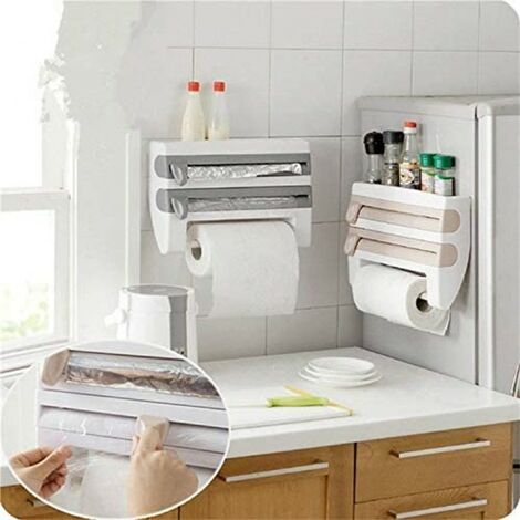 PORTA ROTOLO PARETE carta pellicola alluminio mensola dispenser cucina  rotoli EUR 17,65 - PicClick IT