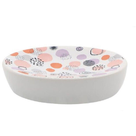 TRADE SHOP - Porta Sapone Saponetta Accessorio Arredo Bagno Sfere Astratte 11 X 3 Cm 87079 -