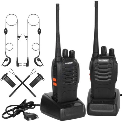 Trade Shop - Portable Walkie Talkie Transceiver Pair 16 Channels 3.7 V 400 - 470 Mhz -