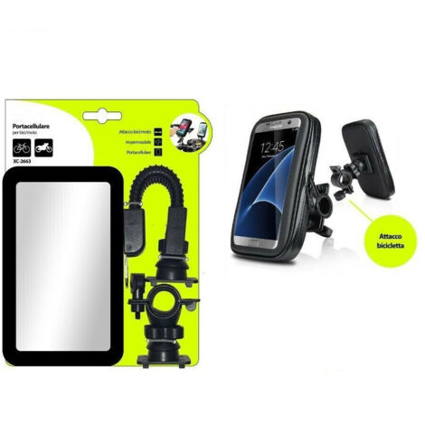 TRADE SHOP - Portacellulare Smartphone Impermeabile Attacco Per Bici Bicicletta Moto Xc-2663 -