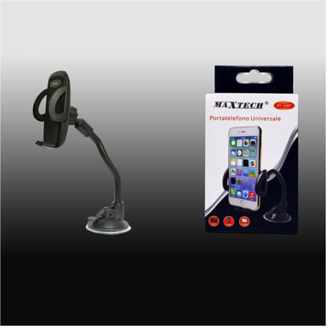 Trade Shop - Portacellulare Universale Per Auto Per Ipad Smartphone Navigatore Maxtech Pt-c007 -