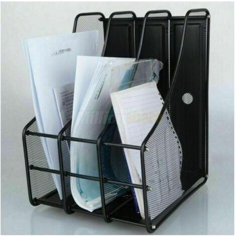 Trade Shop - Portadocumentos Metal Oficina 3 Compartimentos Escritorio Revistas -