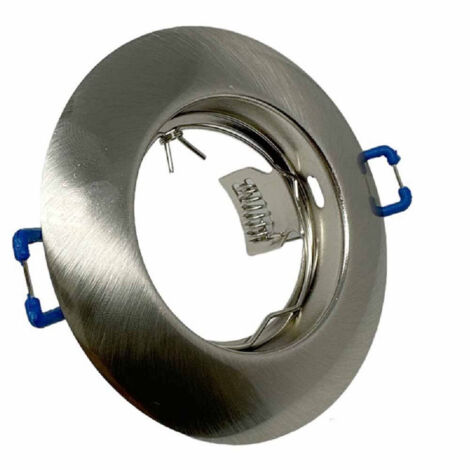 Trade Shop - Portafaretto Ad Incasso Fisso Supporto Tondo Per Faretti Lampada In Alluminio P32 -      Plata