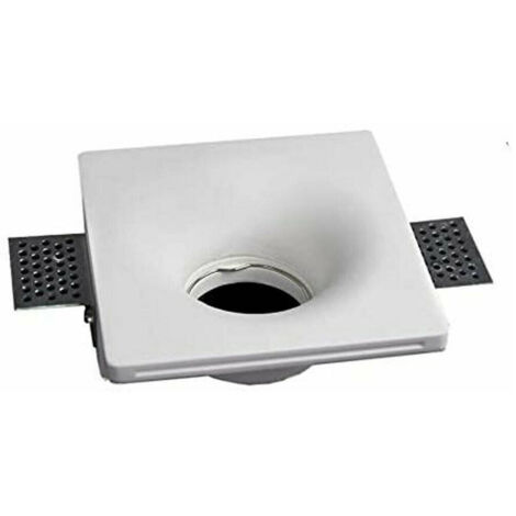 TRADE SHOP - Portafaretto Incasso Gesso Scomparsa Quadrato Cono 125x125 Supporto Faretti Gs05 -