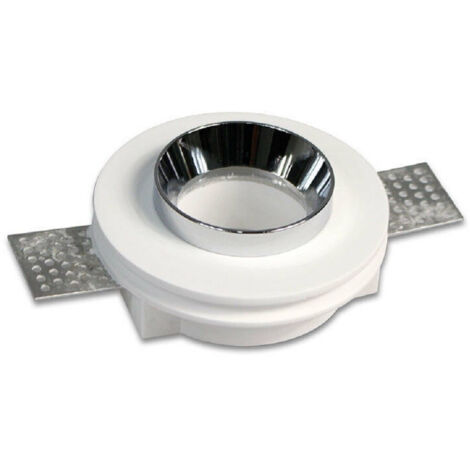 Trade Shop - Portafaretto Incasso Gesso Verniciabile Tondo 100mm Scomparsa Faretto Gu10 Gs-09 -