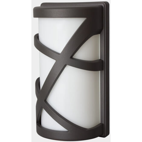 TRADE SHOP - Portalampada Esterno Alluminio Vetro Nero Vt7064 E27 Ip54 Illuminazione -