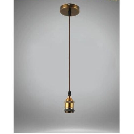 Trade Shop - PORTALAMPADA LAMPADINE E27 PENDENTE 2 METRI E27-2M -      Gold