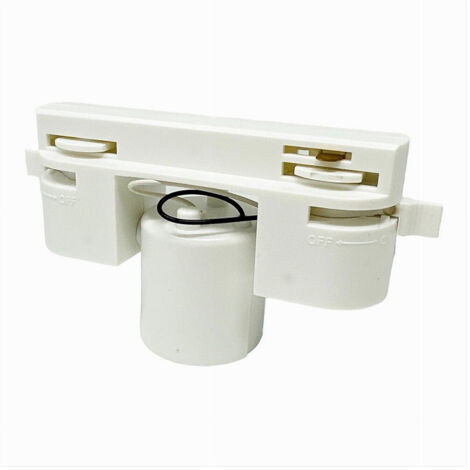 TRADE SHOP - Portalampada Per Binario Monofase Connettore Lampadine E27 Adattatore Pista-e27 - Bianco
