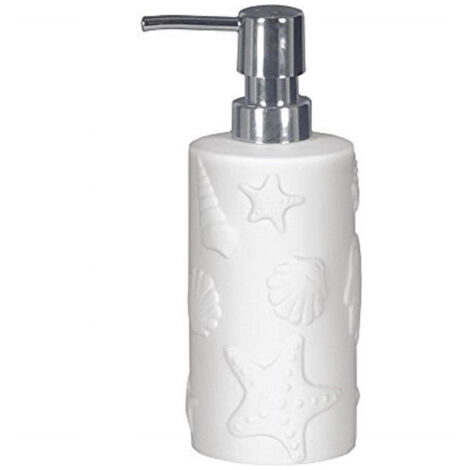 Trade Shop - Portasapone Cilindrico Marino Bianco Porta Sapone Esy10321 Dispenser Sapone -