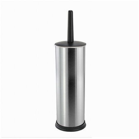 Trade Shop - PORTASCOPINO PORTA SCOPINO BAGNO WC TOILETTE METALLO SCOPINO NERO 37X10CM 69443 -