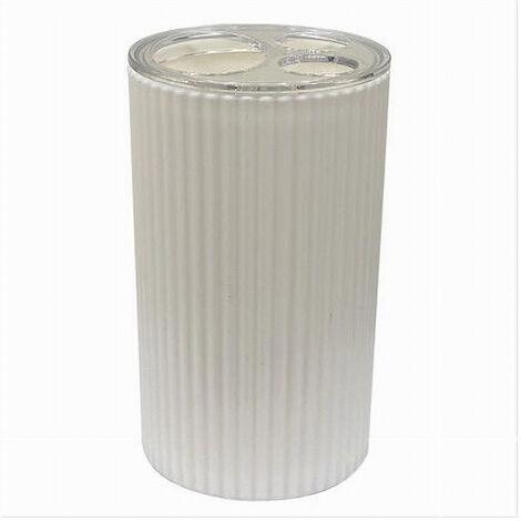 Trade Shop - PORTASPAZOLINI BICCHIERE ZUGUNSTEN BAGNO BIANCO RIGATO 3 FORI 79162 -