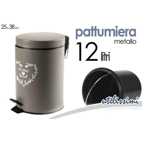 Trade Shop - PORTASPAZZE 25X38CM 12LT DELUXE CUORE HOME MODERN TORTORTORTORA 664489 -