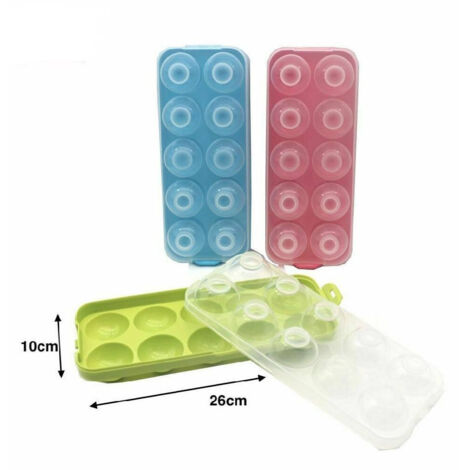 TRADE SHOP - Portauova Porta 10 Uova Posti Contenitore Colorato Frigo Plastica Scatola Uovo -