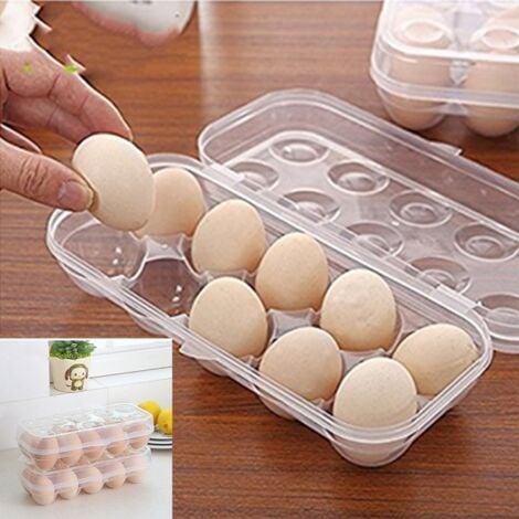 Set di 10 vassoi per uova in plastica impilabili - ducatillon