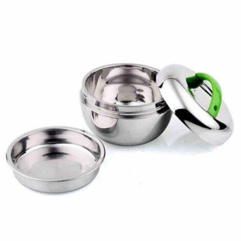 Trade Shop - Portavivande Ermetico 800ml Contenitore Inox Abs Contenitore Porta Pranzo -