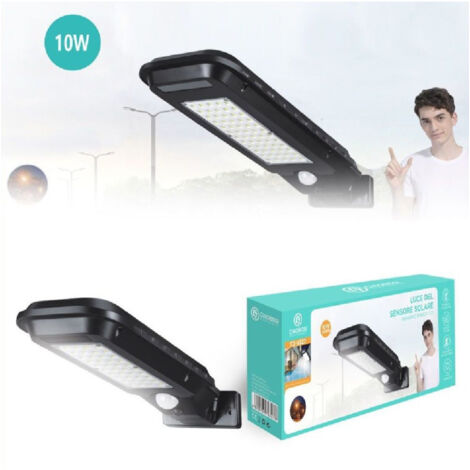 Trade Shop - Poste De Luz Panel Solar Sensor Fotovoltaico 60 Led Luz De Calle 10 W Tx-9327 -