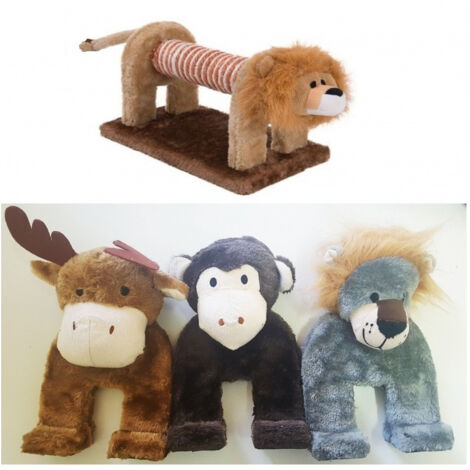 Trade Shop - Poste Rascador Juego De Rascar Para Gatos Mascota Garra Base Blanda -