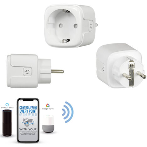 TRADE SHOP - Presa Wifi Intelligente Smart Timer Alexa Google Home Ios Android Per Domotica -