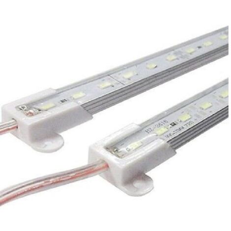 Trade Shop - Striscia Led Profilo Barra Alluminio Impermeabile Ip67 1 Metro  72 Led 5630 18w -bianco Caldo 