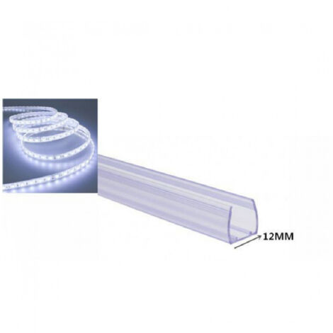TRADE SHOP - Profilo In Plastica Da 1mt Senza Copertura Per Strip Led Strisce Da 12mm Ps-12mm -