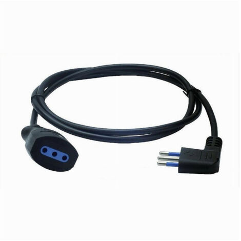 Trade Shop - PROLUNGA LINEARE NERA SPINA 10A 2P+T + PRESA 10A 2P+ T -