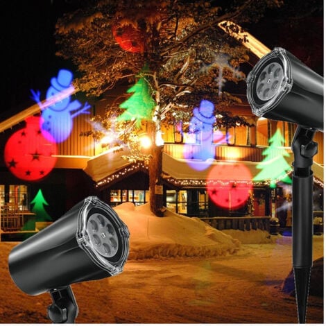 Trade Shop - Proyector Láser De Navidad Para El Jardín Al Aire Libre árbol De Nieve Estrella De Navidad Luces Led -