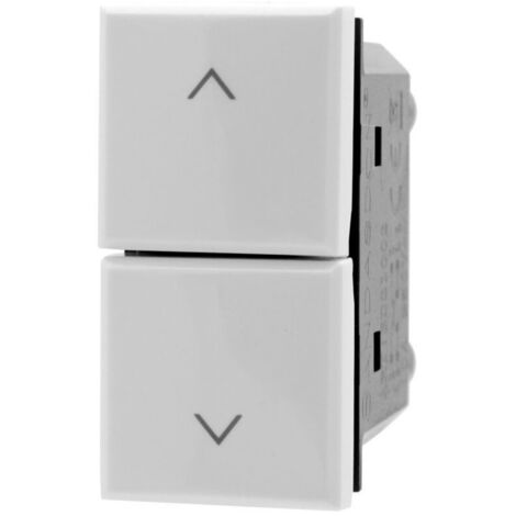 TRADE SHOP - Pulsante Doppio Saliscendi 1p+1p Bianco Compatibile Con Bticino Axolute -