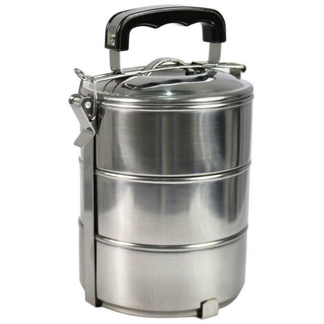 Trade Shop - PYRAMIDE LEBENSMITTEL HALTER 3 EBENEN MITTAGESSEN CONTAINER -