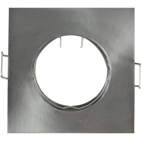 Trade Shop - QUADRATISCHER STAHL EINBAUSTRAHLER HALTERUNG LED LAMPE GU10 -