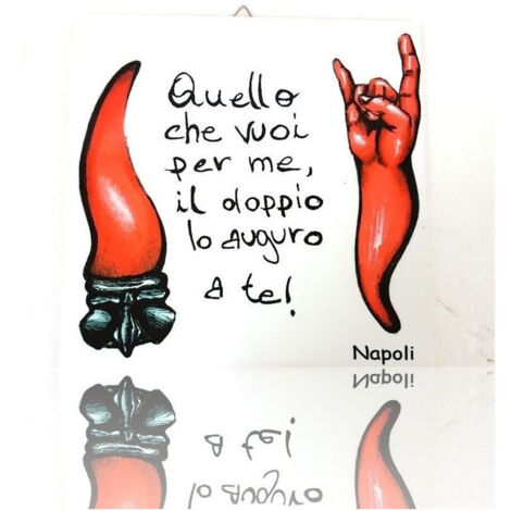 TRADE SHOP - Quadretto Piastrella Decorativa Porta Fortuna Ceramica Quello Che Vuoi Per -