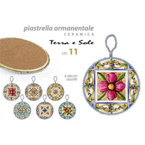 QUADRETTO PIASTRELLA DECORATIVA PORTA FORTUNA CERAMICA FORTUNA ASSISTIMI