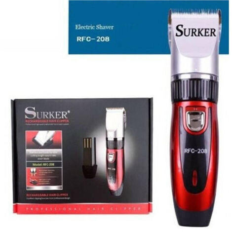Trade Shop - Rasoio Elettrico Tagliacapelli Surker Rfc-208 Ricaricabile + 4 Pettini -