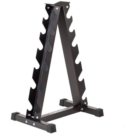 TRADE SHOP - Rastrelliera Verticale Per Manubri Manubrio Struttura In Acciaio Nera O Argento -