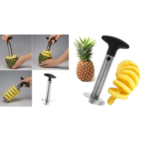 Trade Shop - Rebanadora De Piña Acero Descorazonador De Piña Turzo Cuchilla Peladora -
