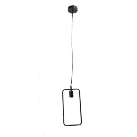 Trade Shop - RECHTECKIGE AUFHÄNGUNG DECKENLEUCHTER MODERNE LAMPE E27 B35-Q BEFESTIGUNG -      Schwarz