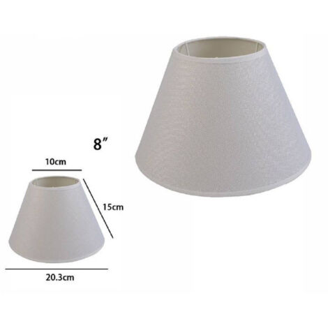 Trade Shop - Reemplazo Clásico De Pantalla Cilindrá Cilindrá Para Lámpara Y Lámpara De Pared Tnt -     -8"-blanco