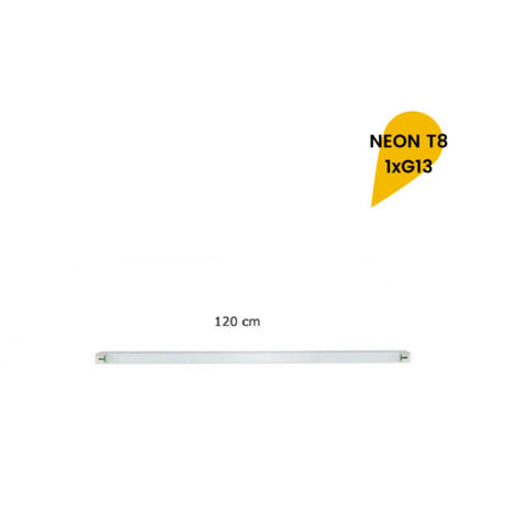 Trade Shop - REGLETTE LED NEON DECKENLEUCHTE T8 INNENROHR G13 120 CM WAND DECKE T8-120A -