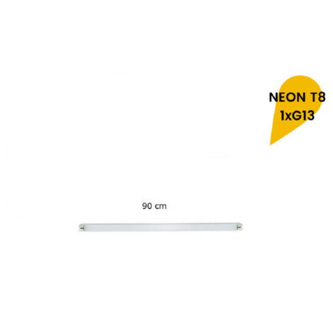 TRADE SHOP - Reglette Plafoniera Neon Led T8 Da Interno Tubo G13 90 Cm Parete Soffitto T8-90a -