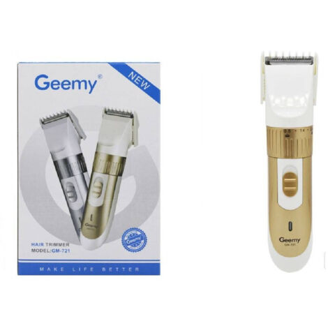 Trade Shop - Remitente De Batería De Barba Recargable De Afeitar Con Brizna Cerámica Gm-721 -