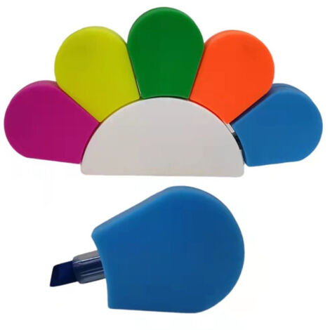 Trade Shop - Resaltador De Flores De 5 A Puerta Amarillo Verde Fucsial Azul Naranja Pluma -