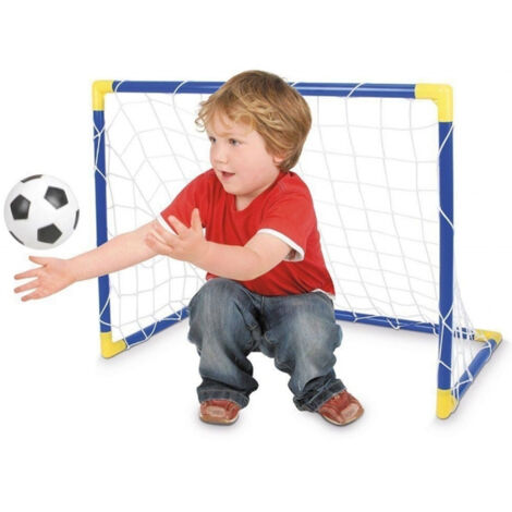 Trade Shop - Rete Da Calcio Calcetto Porta 30x50cm Goal Soccer Con Palla Bambini Sport Gioco -