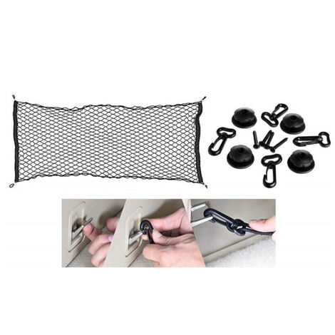 TRADE SHOP - Rete Da Carico Auto Portaoggetti 114x61cm Elastico Bagagliaio Da Appendere Organizzatore -