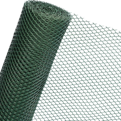 TRADE SHOP - Rete Di Rinforzo Per Giardino Verde 1 X 5 Mt In Plastica Maglia 13mm Recinsione -