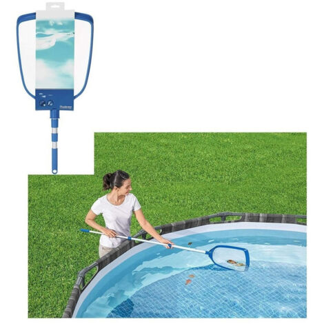 Trade Shop - Retino Set Per Piscina Fuori Terra Aquascoop Skimmer Con Asta Estendibile 58635 -