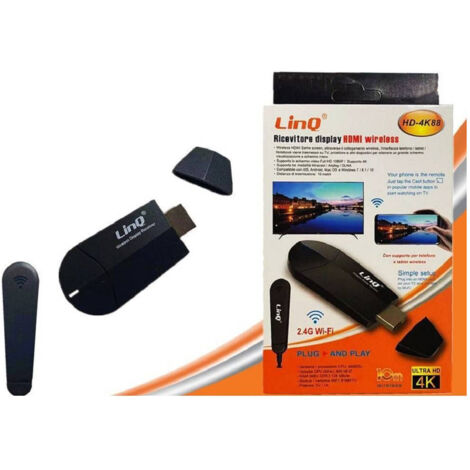 TRADE SHOP - Ricevitore Display Hdmi Wireless Ultra Hd 4k Hd-4k88 Trasmetti Da Smartphone A Tv -