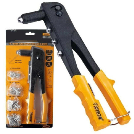 Trade Shop - Rivettatrice Manuale 4 Testine 60 Pz Per Rivetti Da 2.4 3.2 4.0 4.8 A-160105 -